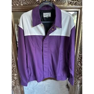 Bogey Boys Macklemore Golf Track Jacket Full Zip Purple Colorblock Large NWOT
